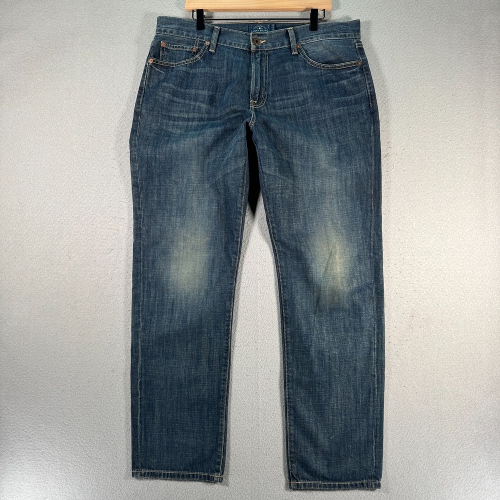 Lucky Brand 221 Original Straight Jeans Men 36x32 Blue Medium Wash Denim Classic